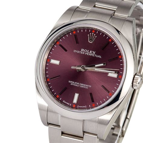 rolex red grap|39mm rolex oyster perpetual.